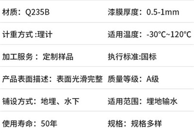 阜新热浸塑钢质保护管规格产品性能特点